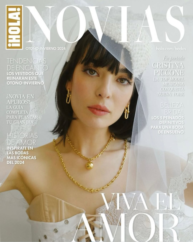Cristina Piccone featured on the Hola! Novias Mexico cover from November 2024