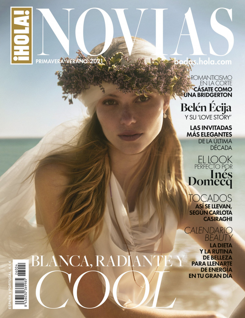 Vika Falileeva featured on the Hola! Novias Spain cover from March 2021