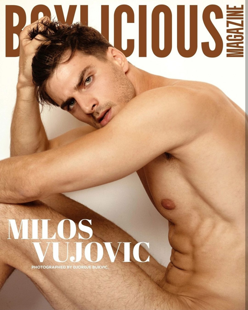 Milos Vujovic featured on the Boylicious Magazine cover from August 2021