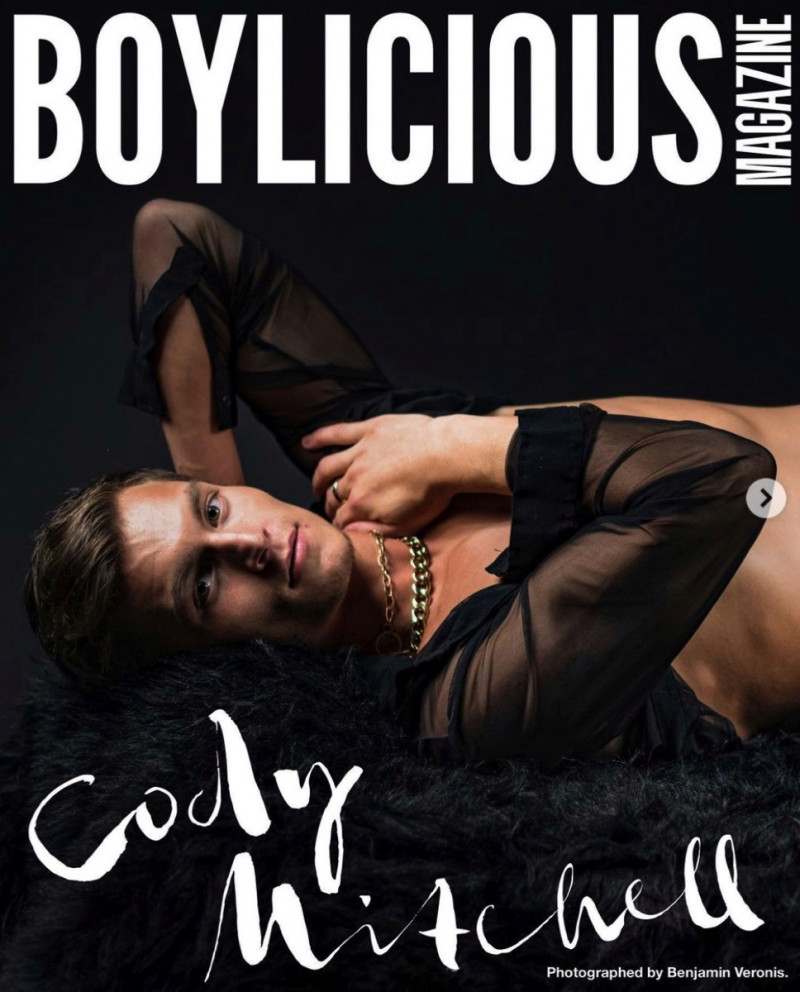 Cody Mitchell featured on the Boylicious Magazine cover from January 2021