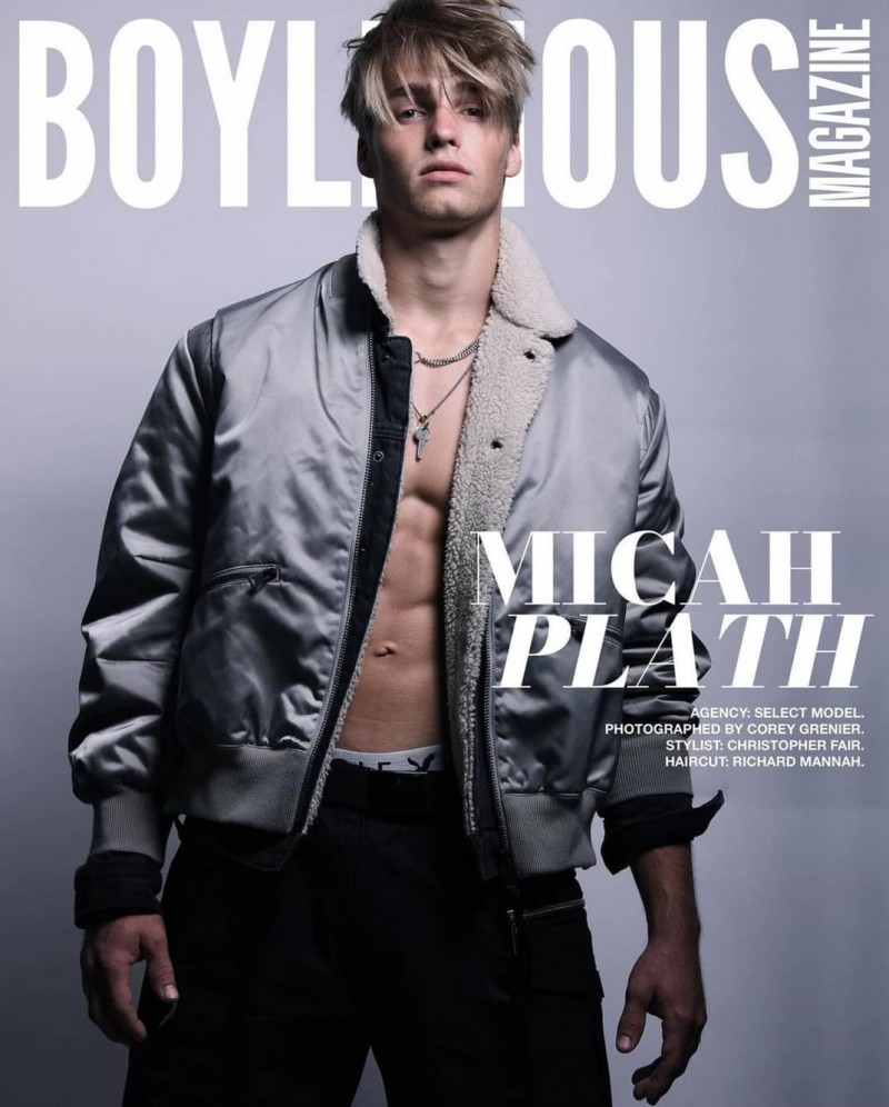 Micah Plath featured on the Boylicious Magazine cover from July 2021