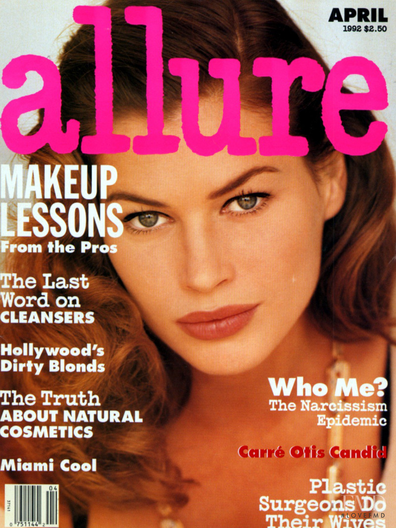 Carre Otis featured on the Allure cover from April 1992