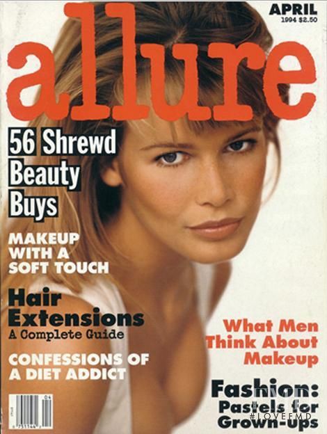 Claudia Schiffer featured on the Allure cover from April 1994