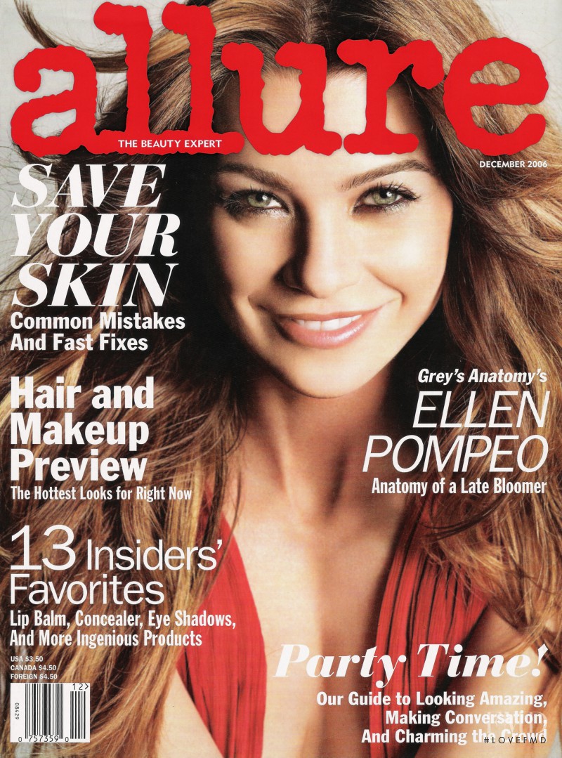 Ellen Pompeo featured on the Allure cover from December 2006