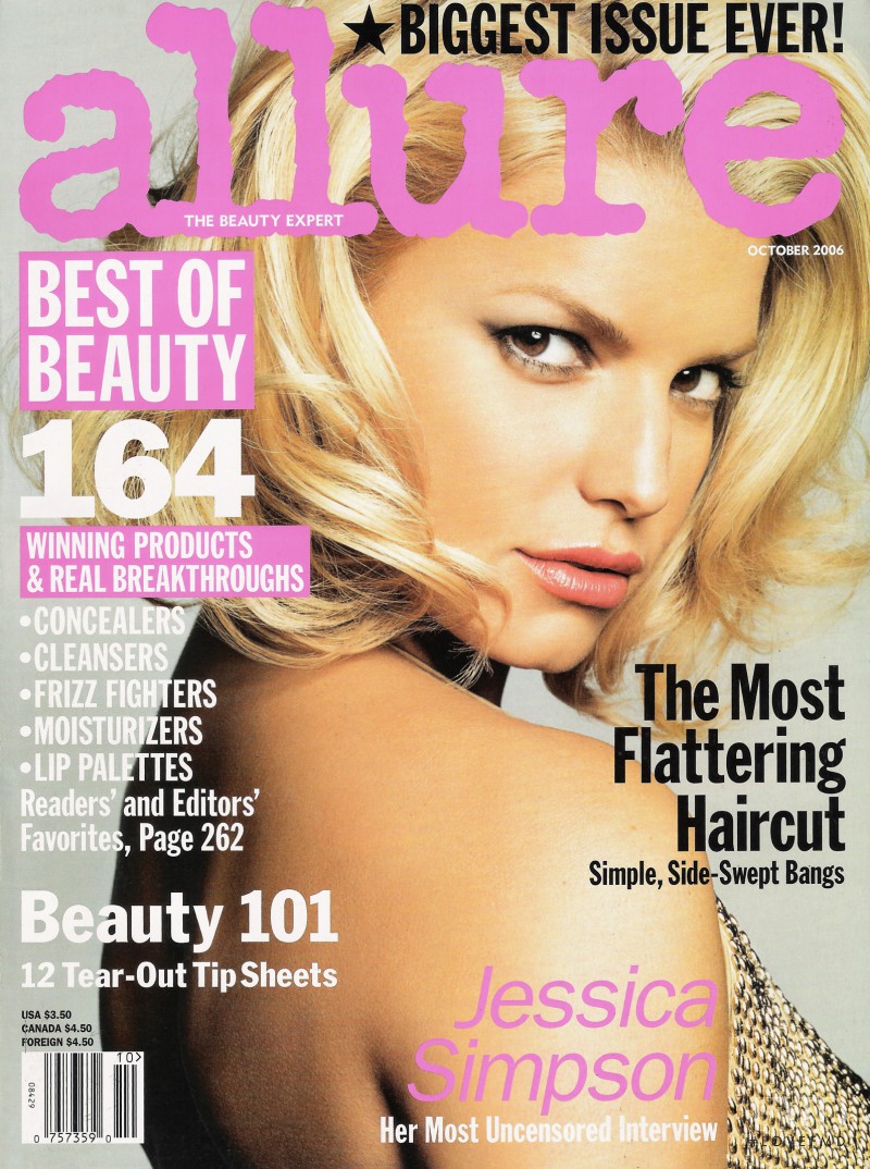 Jessica Simpson featured on the Allure cover from October 2006
