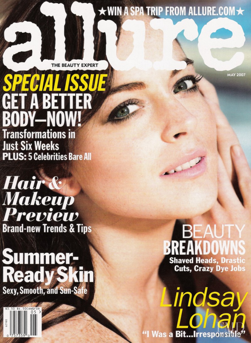 Lindsay Lohan featured on the Allure cover from May 2007