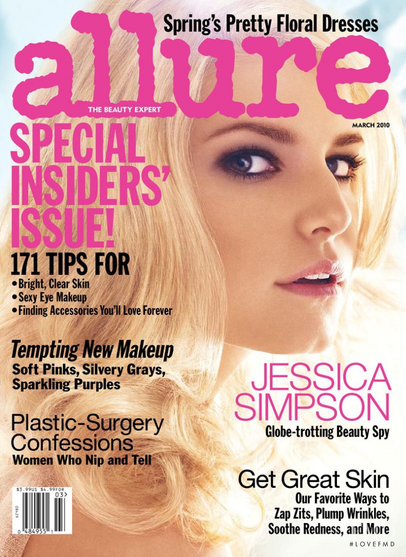 Jessica Simpson featured on the Allure cover from March 2010