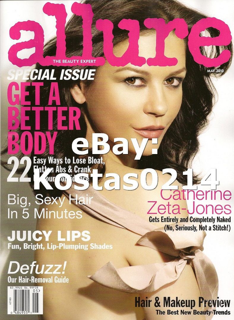 Catherine Zeta-Jones featured on the Allure cover from May 2010