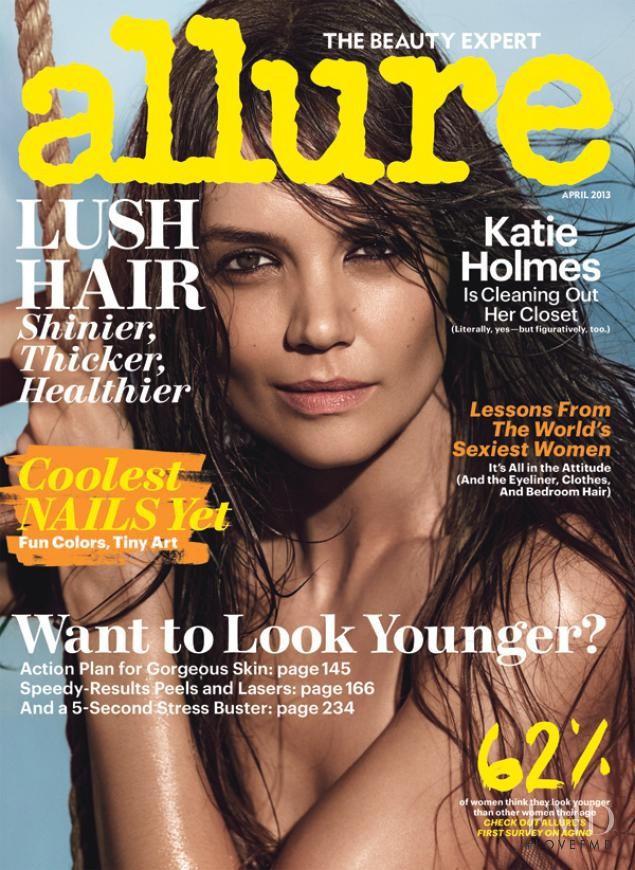Katie Holmes featured on the Allure cover from April 2013