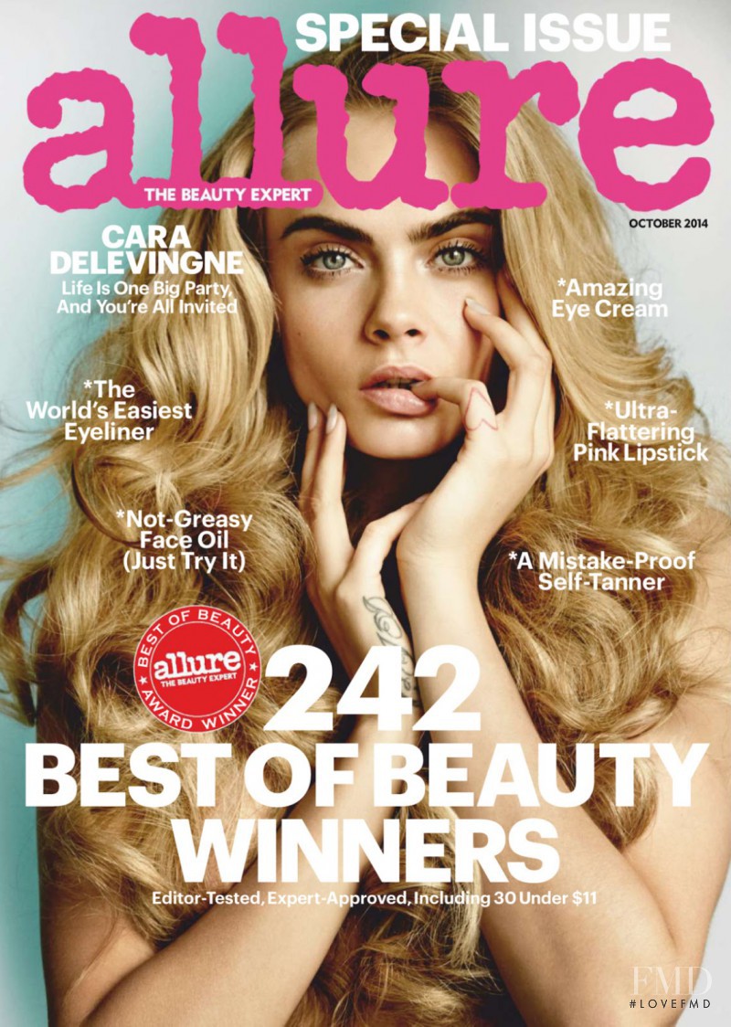 Cara Delevingne featured on the Allure cover from October 2014