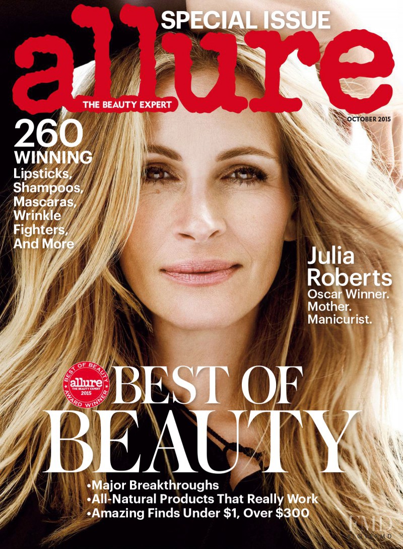 Julia Roberts featured on the Allure cover from October 2015