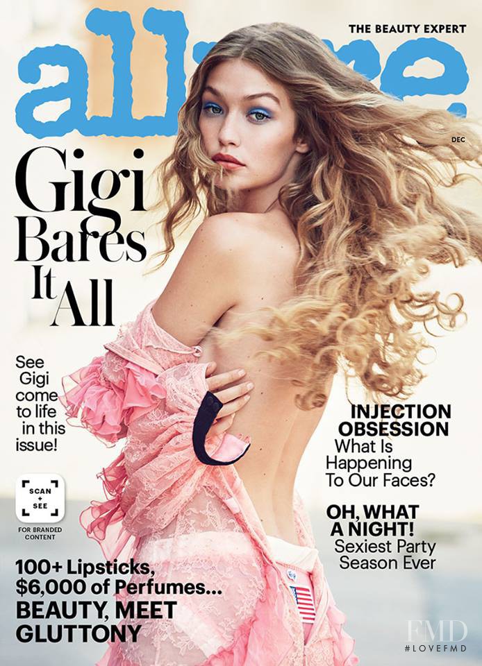 Gigi Hadid featured on the Allure cover from December 2016
