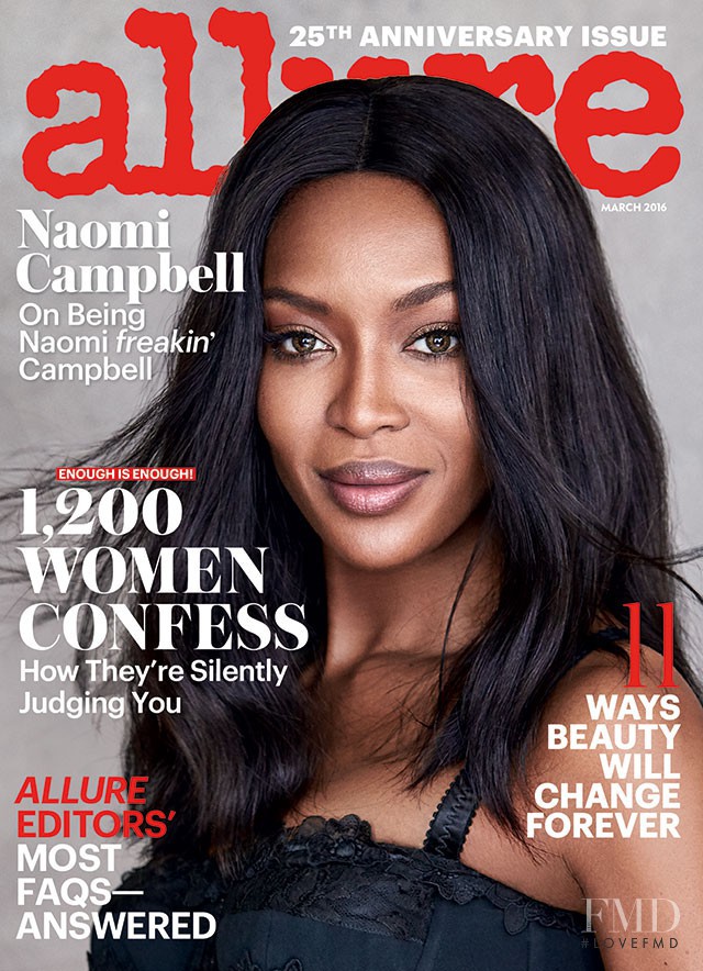 Naomi Campbell featured on the Allure cover from March 2016