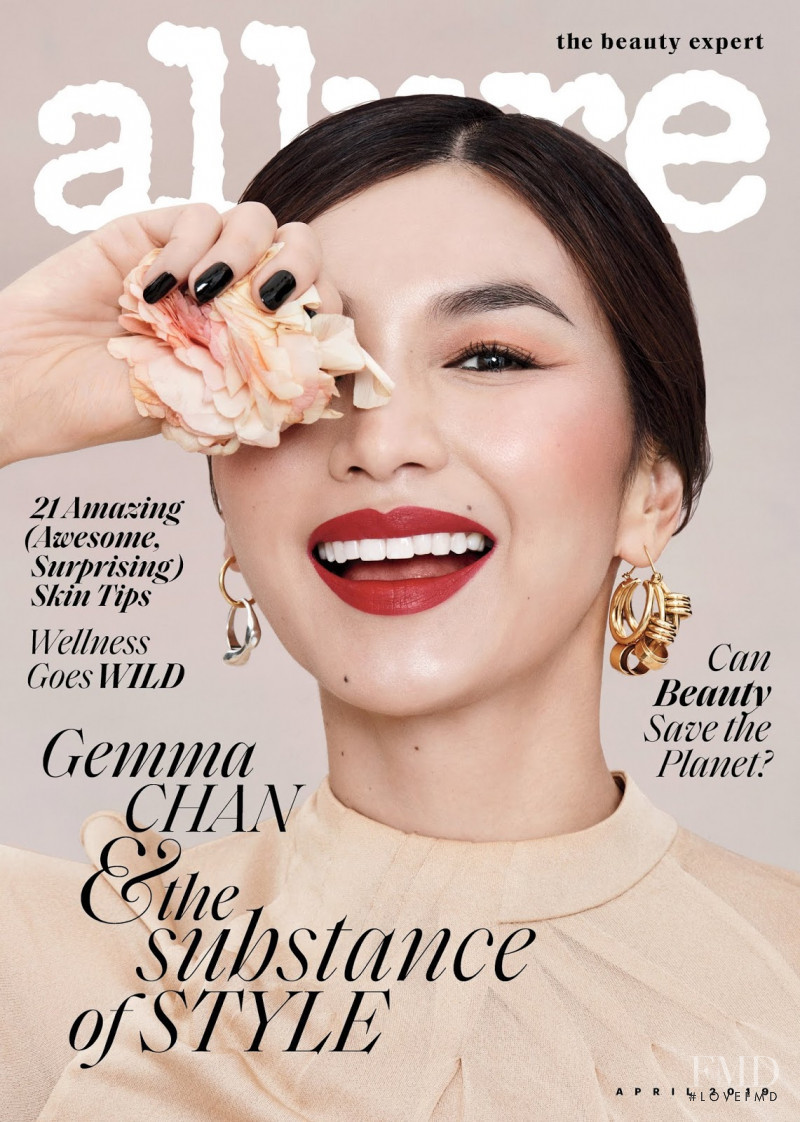 Gemma Chan featured on the Allure cover from April 2019