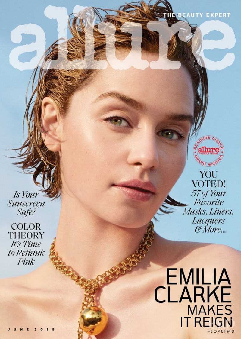 Emilia Clarke featured on the Allure cover from June 2019