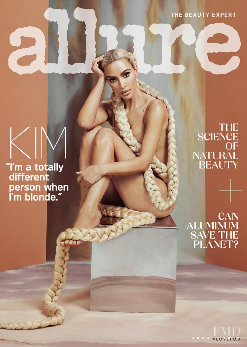 Kim Kardashian featured on the Allure cover from August 2022