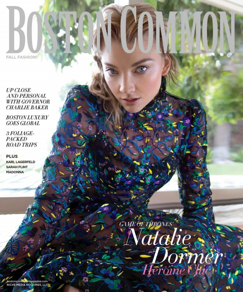 Natalie Dormer featured on the Boston Common cover from September 2015