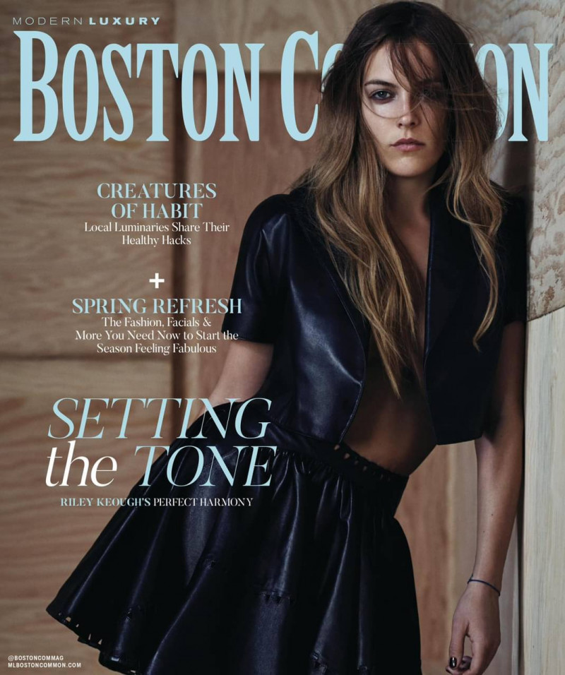 Riley Keough featured on the Boston Common cover from April 2023