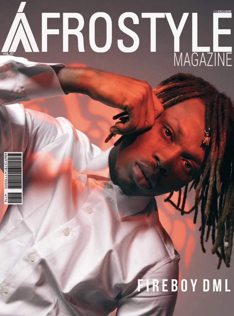 Fireboy Dml featured on the AfroStyle Magazine cover from January 2021