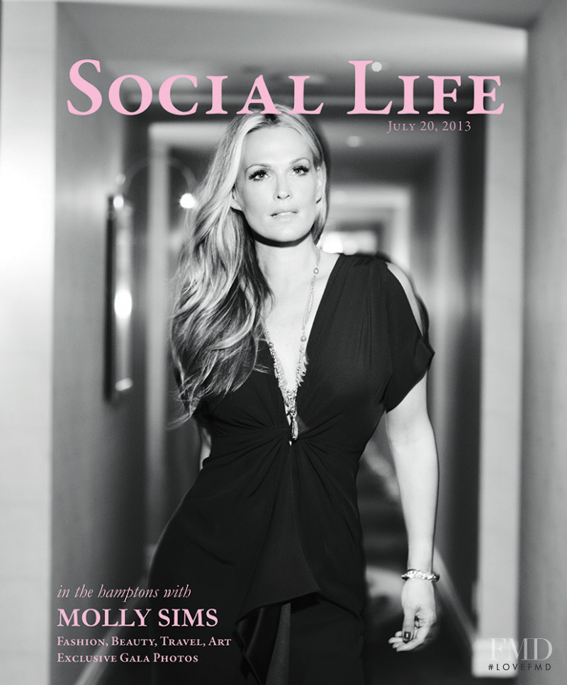 Molly Sims featured on the Social Life cover from July 2013