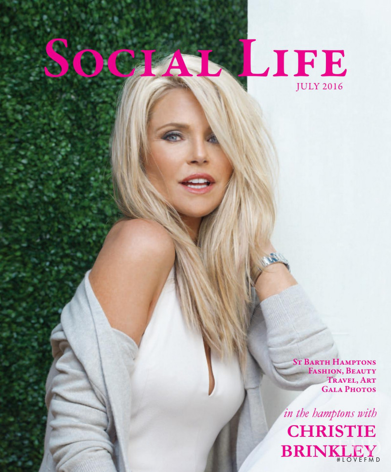 Christie Brinkley featured on the Social Life cover from July 2016