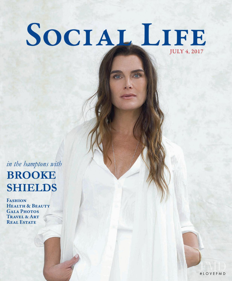 Brooke Shields featured on the Social Life cover from July 2017