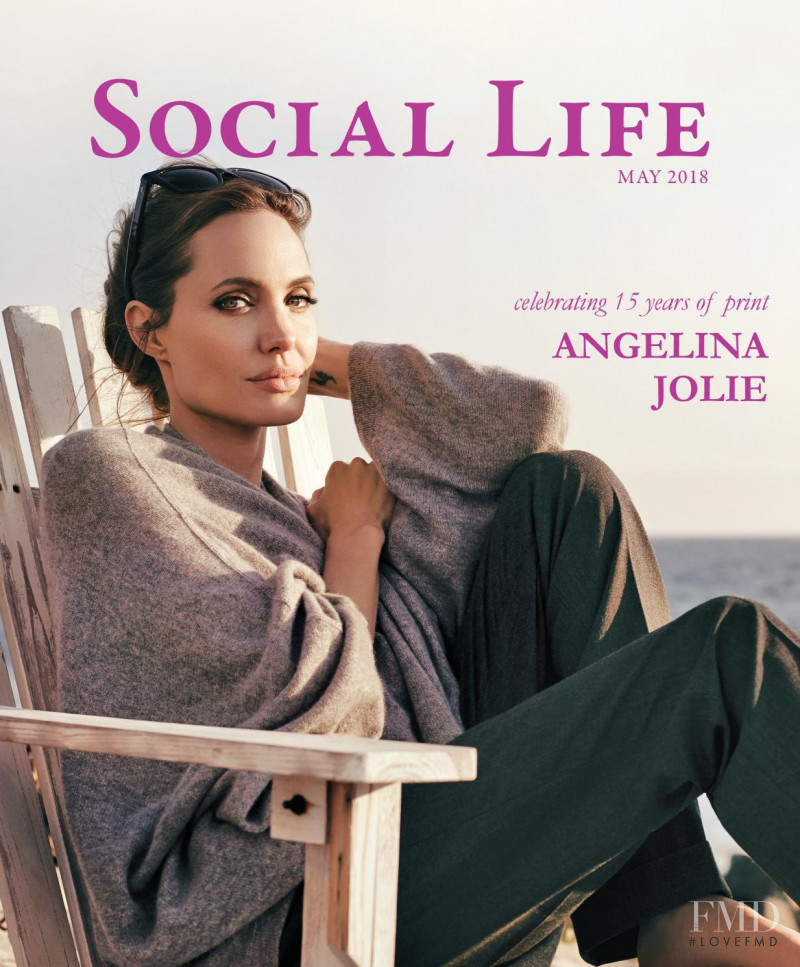 Angelina Jolie featured on the Social Life cover from May 2018
