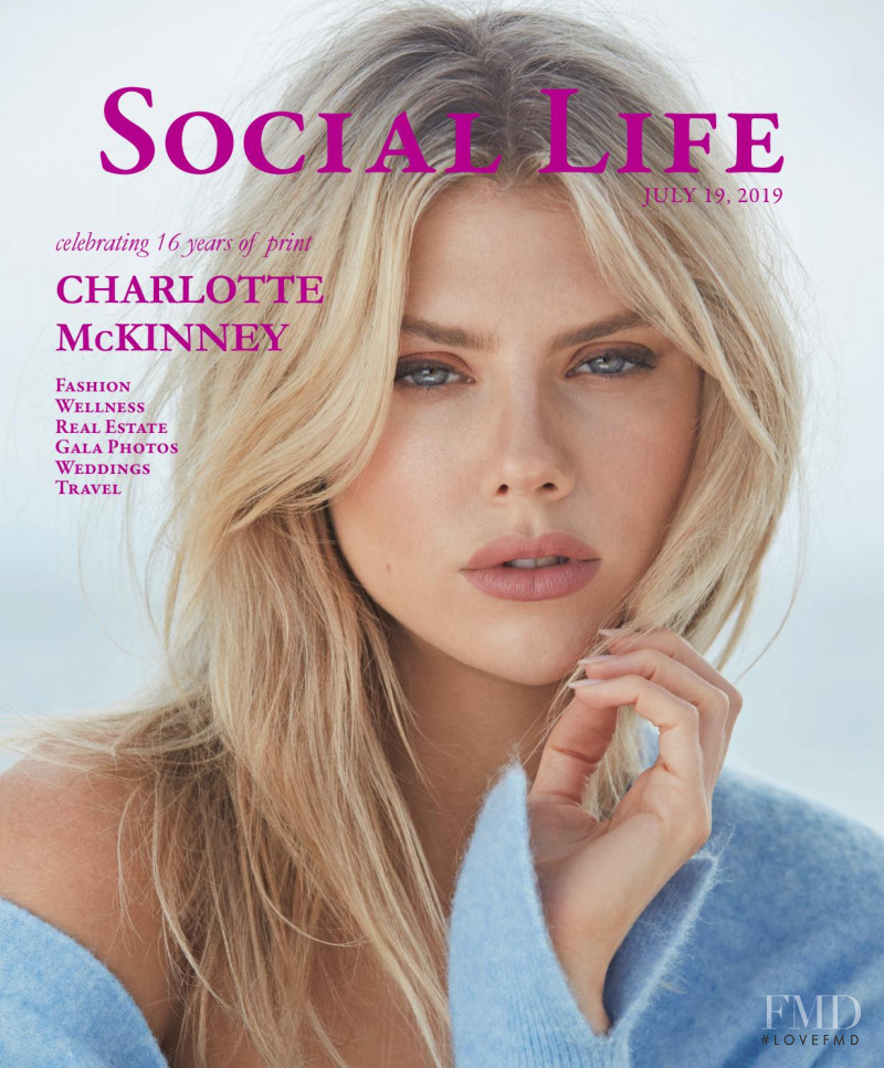 Charlotte McKinney featured on the Social Life cover from July 2019