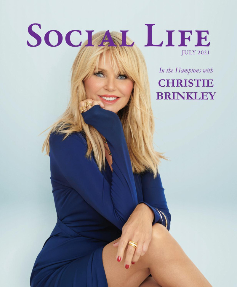 Christie Brinkley featured on the Social Life cover from July 2021