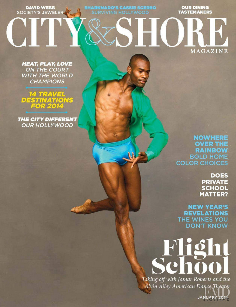 Jamar Roberts featured on the City & Shore Magazine cover from January 2014