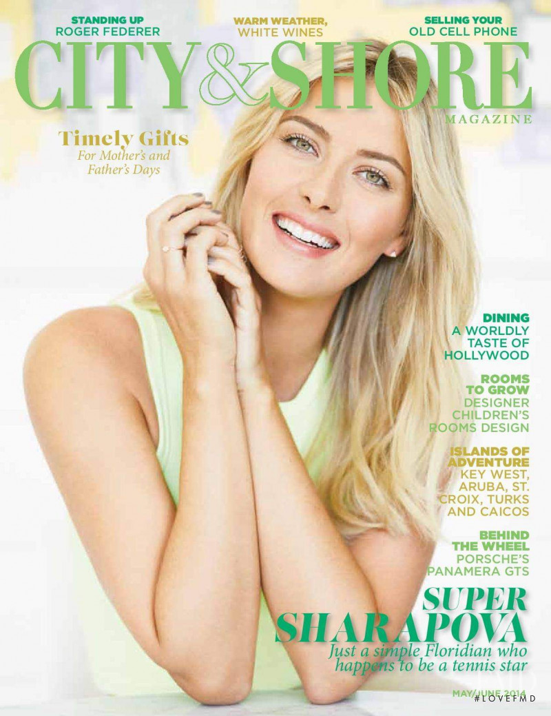 Maria Sharapova featured on the City & Shore Magazine cover from May 2014