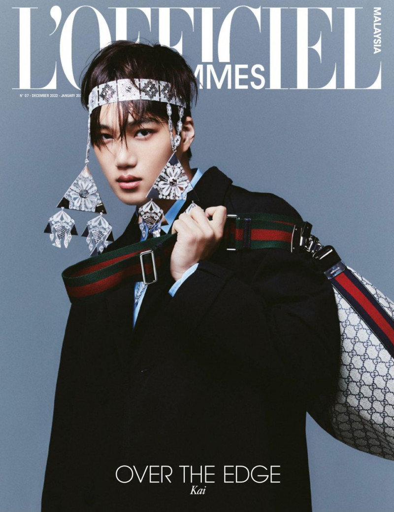 Kai featured on the L\'Officiel Hommes Malaysia cover from December 2022