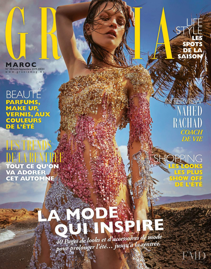  featured on the Grazia Maroc cover from August 2019