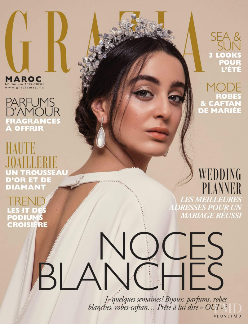 Soraya Mechnoune featured on the Grazia Maroc cover from June 2019