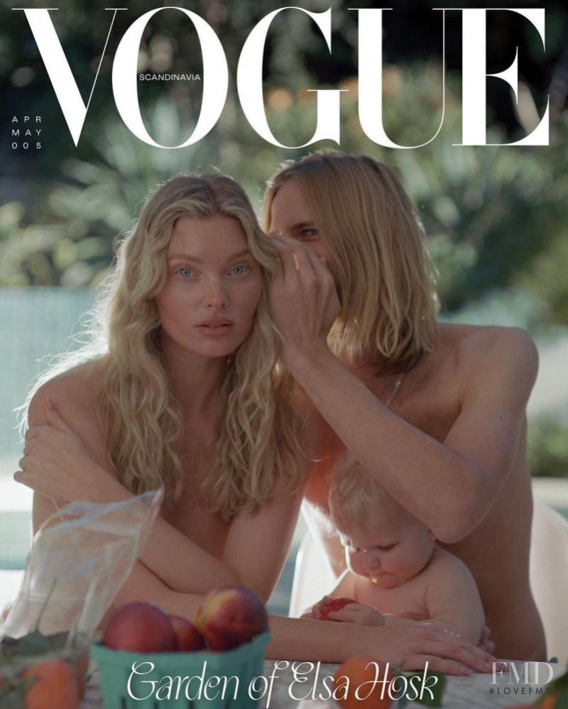 Elsa Hosk featured on the Vogue Scandinavia cover from April 2022