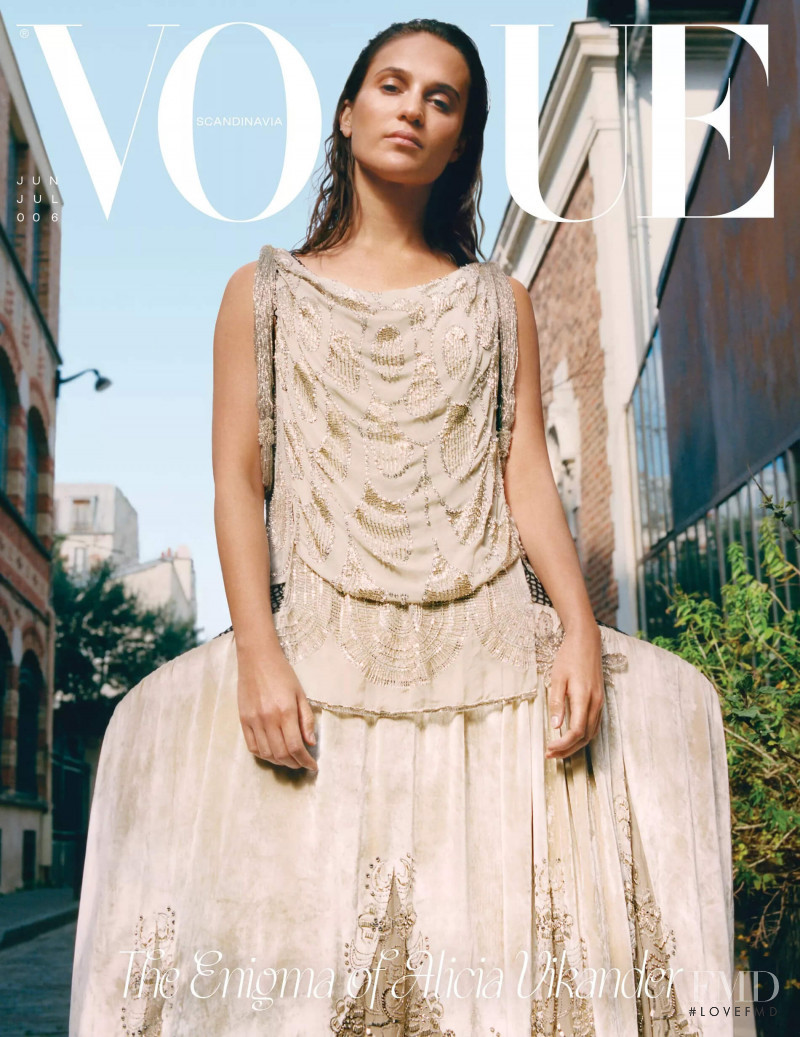 Alicia Vikander  featured on the Vogue Scandinavia cover from June 2022