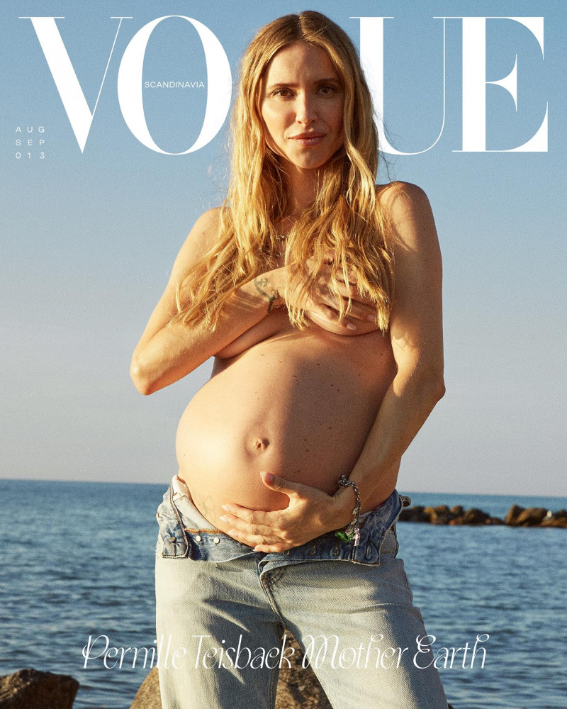Pernille Teisbaek featured on the Vogue Scandinavia cover from August 2023