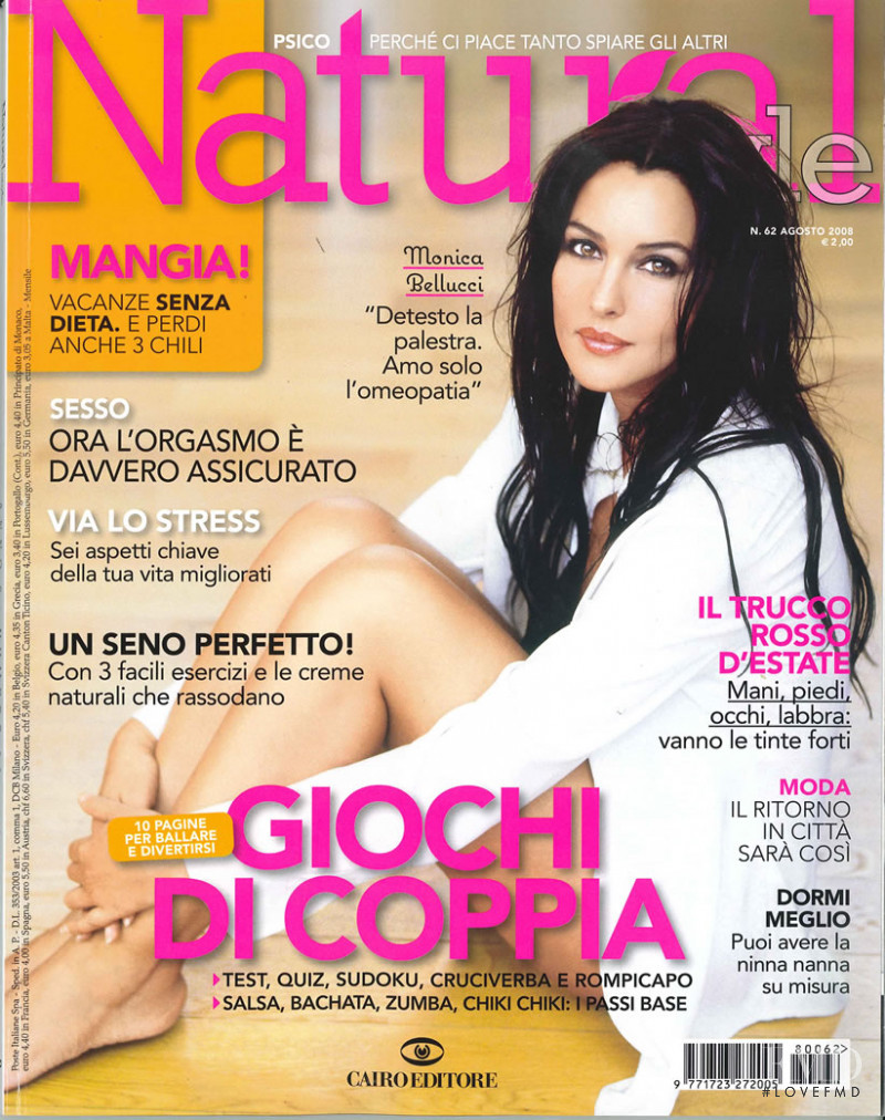 Monica Bellucci featured on the Natural Style cover from August 2006