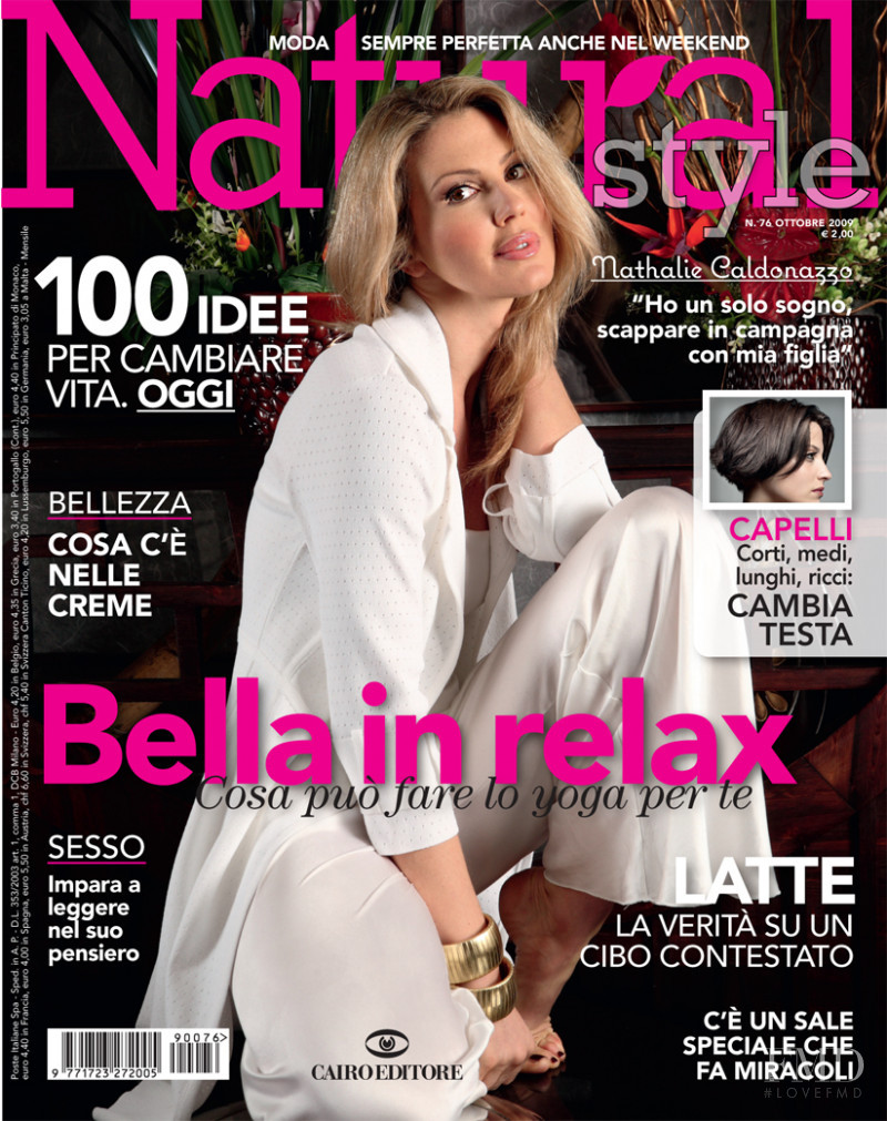 Nathalie Caldonazzo featured on the Natural Style cover from October 2009