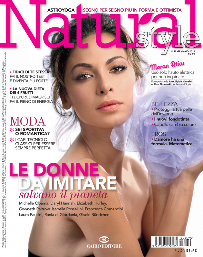 Moran Atias featured on the Natural Style cover from January 2010