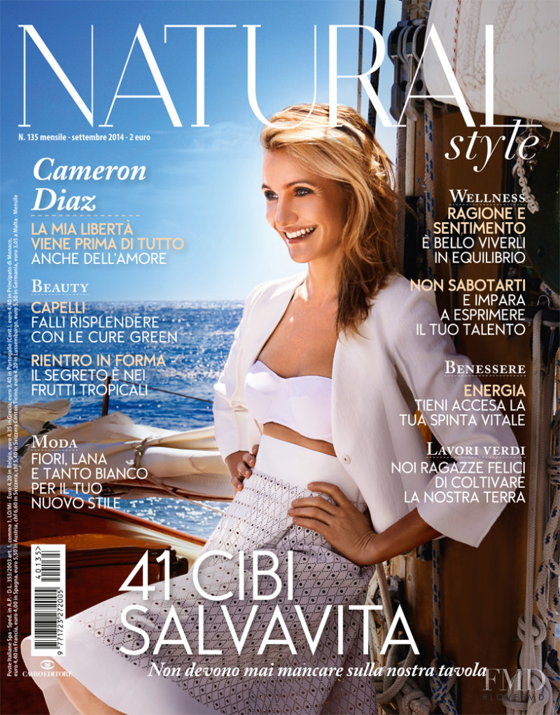 Cameron Diaz featured on the Natural Style cover from September 2014