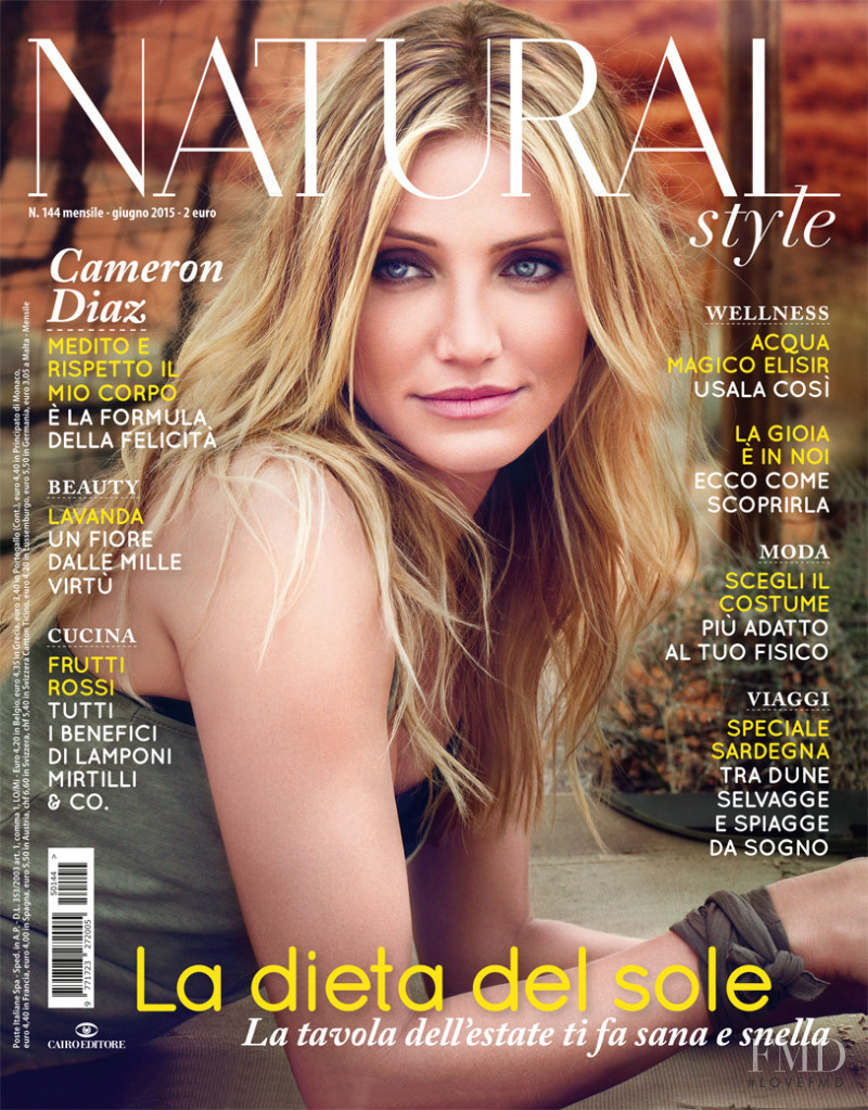 Cameron Diaz featured on the Natural Style cover from June 2015