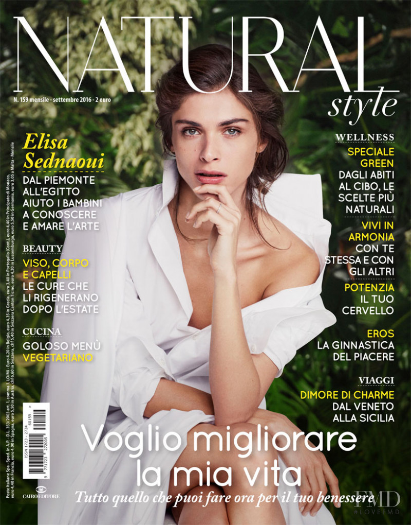 Elisa Sednaoui featured on the Natural Style cover from September 2016