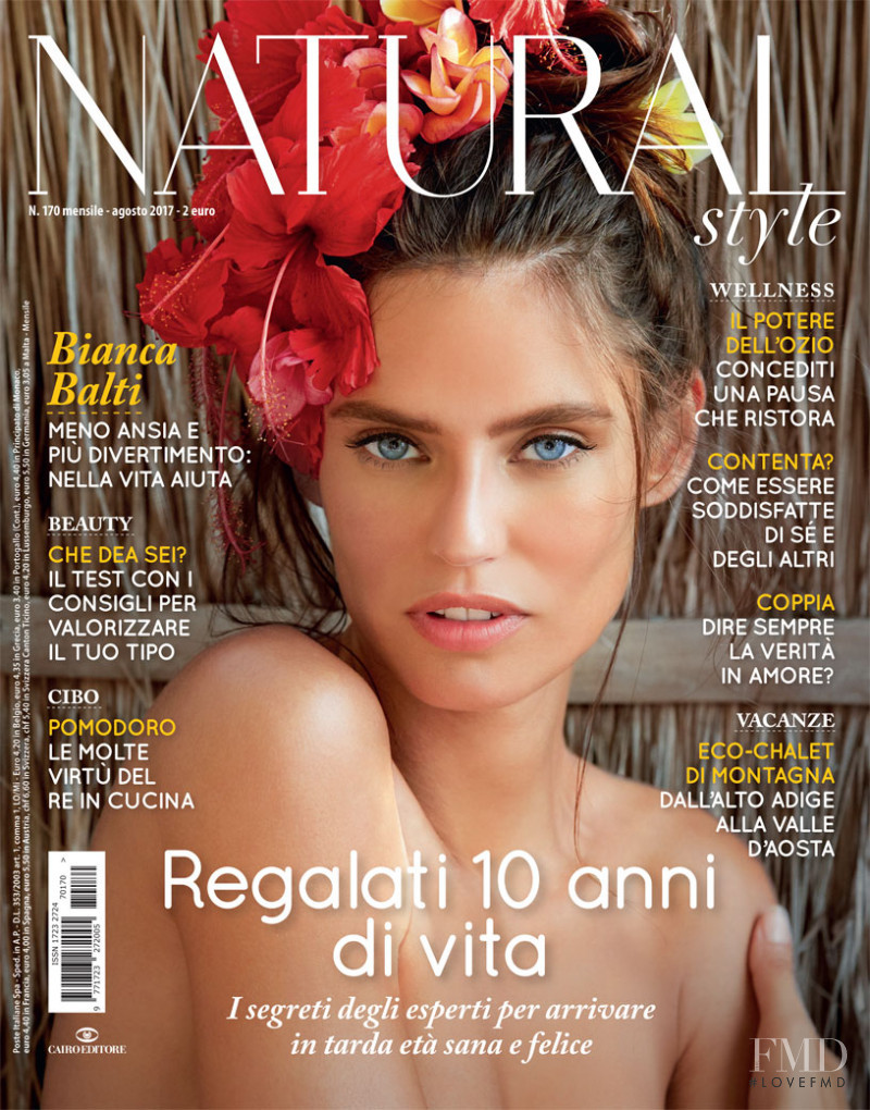 Bianca Balti featured on the Natural Style cover from August 2017