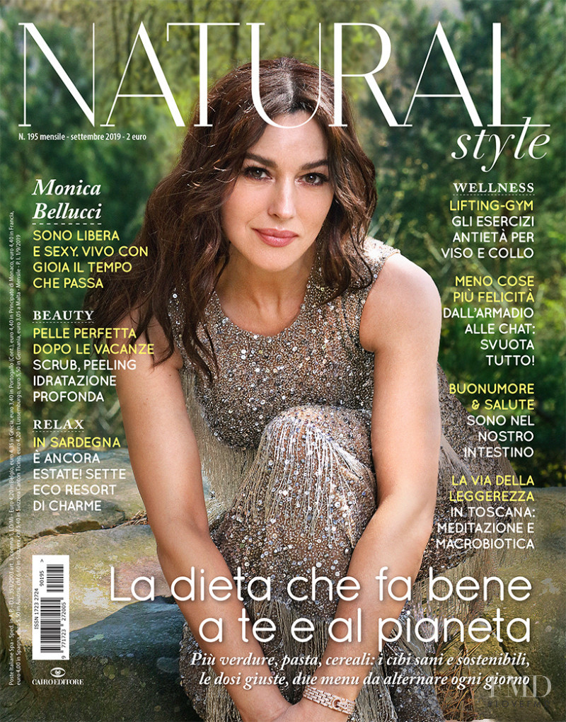 Monica Bellucci featured on the Natural Style cover from September 2019