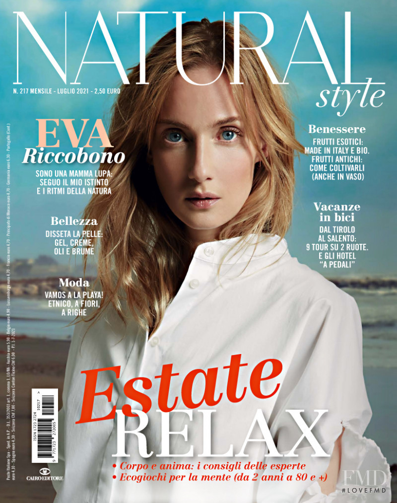 Eva Riccobono featured on the Natural Style cover from July 2021