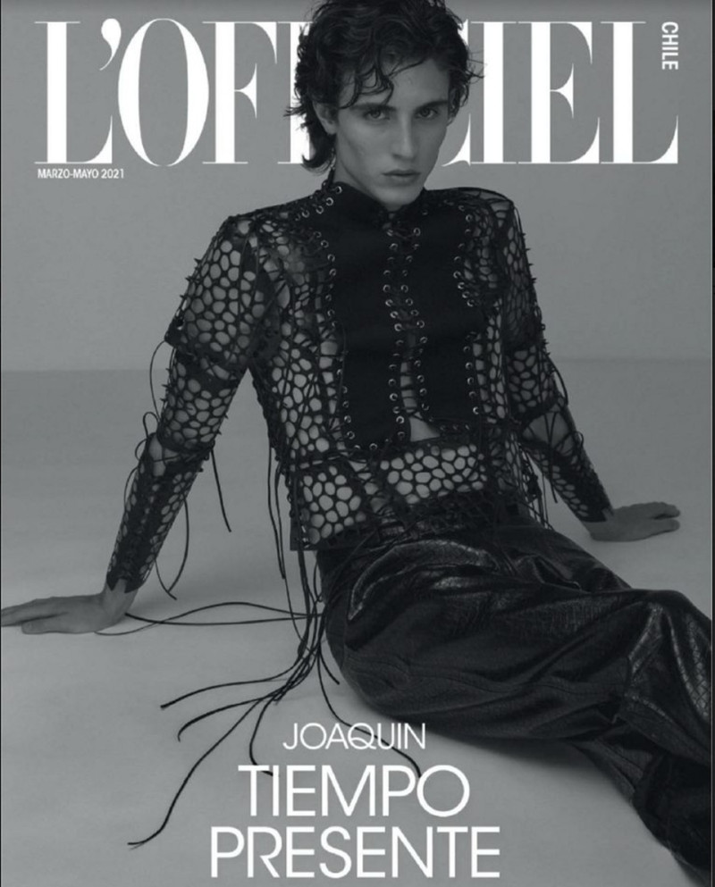 Joaquin Ibarra featured on the L\'Officiel Chile cover from March 2021