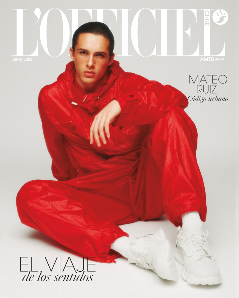 Mateo Ruiz featured on the L\'Officiel Chile cover from June 2023