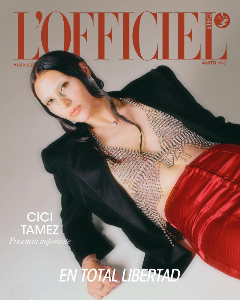 Cici Tamez featured on the L\'Officiel Chile cover from March 2023
