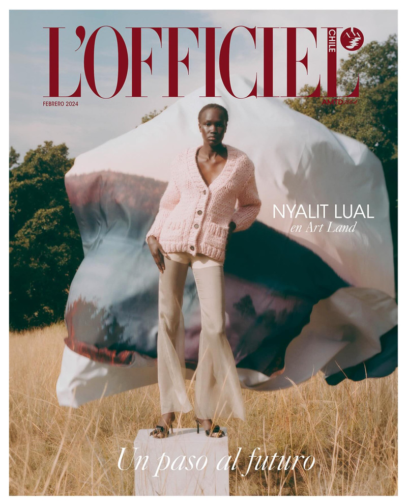 Nyalit Lual featured on the L\'Officiel Chile cover from February 2024
